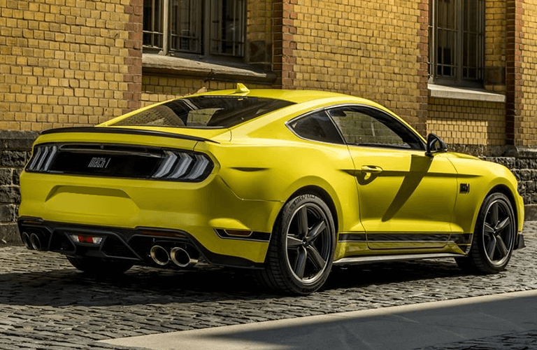 2022 Ford Mustang with yellow paint