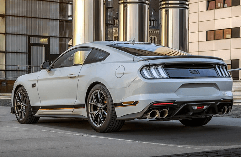 2022 Ford Mustang with light gray paint