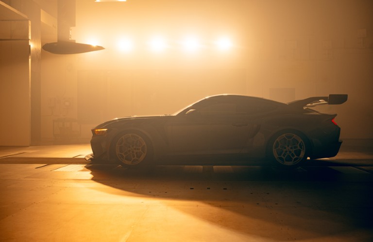 2025 Ford Mustang GTD side view in dim lighting