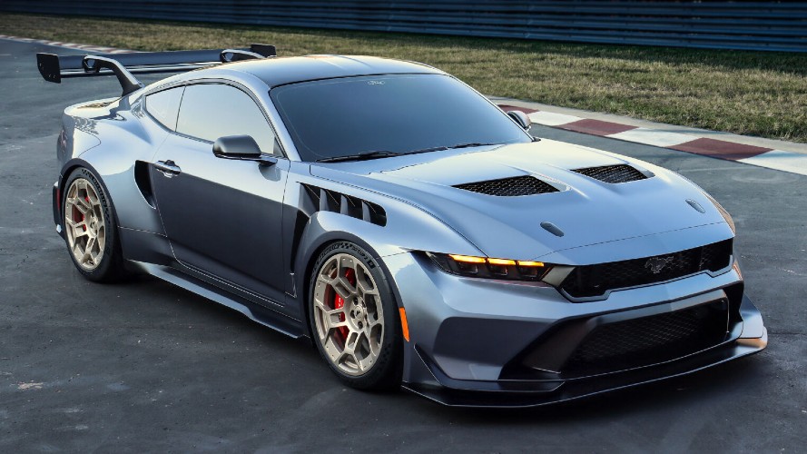 2025 Ford Mustang GTD front view on a track